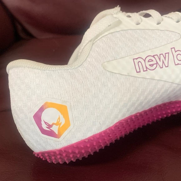 New Balance SD100v4 Track & Field Sprint Racing Spike White & Apricot; Size 5 - Picture 8 of 13